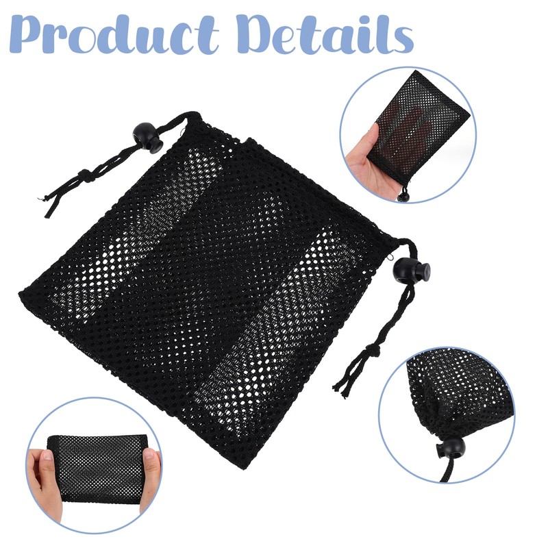 6 Pcs Nylon Storage Mesh Bags, 6 X 4" Mesh