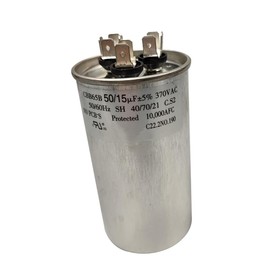 COCAPCO CBB65B Dual Run Capacitor 370VAC 370V AC 50/15uF 50+15uF 50+15 uF MFD SH C.S2 40/70/21 2+3+4PIN 55x100mm UL Listed