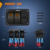 Nilight 2 Gang Rocker Switch Panel with PD Type C