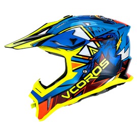 VCOROS Adult Motocross Helmets ATV Dirtbike BMX MX Offroad Adventure UTV Helmets DOT Approved (Jungle Bird, L)
