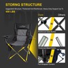 FAIR WIND Oversized Padded Camping Chair with Footrest Stool Set