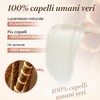 Flufymooz Topper in 100% veri capelli umani da donna, 25,4