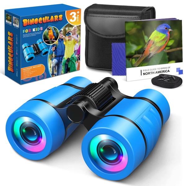 Toys for 3-8 Year Old Boys: LET'S GO! Binoculars for Kids with Bird Watching Manual Gifts for 4 5 6 7 8 Year Old Boy Girls Outdoor Toy for Kid Ages 5-7 Camping Telescope Toddler Stocking Fillers