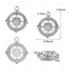 AUEAR, 50 Pack Compass Charms Pendants Alloy Charm Spacer Beads