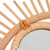 Nordic Makeup Mirror Rattan Woven Eye Shape Wall Hanging Mirror