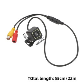 KOMBIUDA High Resolution Backup Camera with Wide View Angle LED Reverse Camera for Cars Suvs and Trucks Easy Installation for Enhanced Nighttime Safety