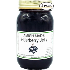 Amish Elderberry Jelly - 20 Oz Jar - Qty 2 Jars