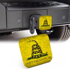 NITAHHHY Trailer Hitch Cover,Dont Tread on Me 2 Inch Hitch Plug Covers Hitch Cover Tube Rubber Towing, Square Receiver Plug Cap for Cars Suvs Trucks