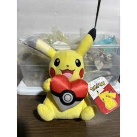 Kellytoy Pokémon Pikachu Valentine’s Day holding heart Hayden 8inch Plush