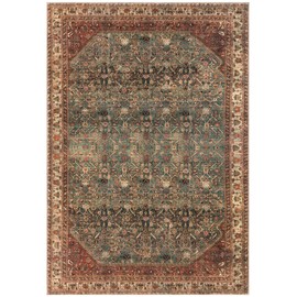 Keen Home Design Machine Washable Area Rugs with Non-Slip Backing, Ideal for Hallway, Living Room, Bedroom, Kitchen and Laundry Room, Vintage Moroccan and Low Pile Rug - (5' x 7')