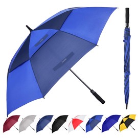 Baraida Golf Umbrella Large 62/68/72 Inch, Extra Large Oversize Double Canopy Vented Windproof Waterproof Umbrella, Automatic Open Golf Umbrella for Men and Women and Family(68 inch,Royal Navy Blue)