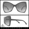 SA106 Unique Oversized Cat Eye Hybrid Butterfly Sunglasses Black
