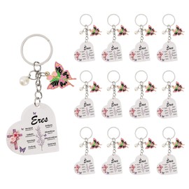 12Pcs Bible Verse Keychain Spanish Christian Gifts for Women,Llaveros Regalos Cristianos Para Mujer En Español,Recuerdos De Bautizo 15 Años Quinceañeras Primera Comunion Primera Comunion Boda Baptism