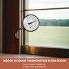 Foxyoo 4-Inch Outdoor Thermometer and Humidity Gauge, Window Thermometer for
