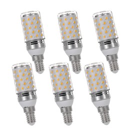 MDee 3000K E12 LED Bulbs, 6W 700LM Warm Light, 6-Pack