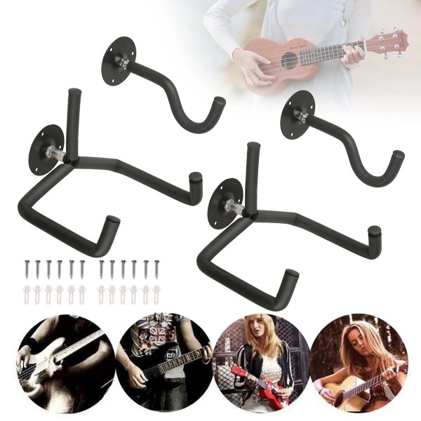 TBvechi Horizontal Guitar Wall Mount Hanger Stand Holder Hook wall