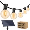 100FT G40 Solar String Lights, Globe Outdoor String Lights with