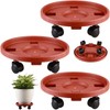3 Pakcs Large Plant Caddy with Wheels 15.8" Rolling Plant