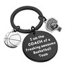 CENWA Basketball Coach Keychain - Sports Gift for Coach -