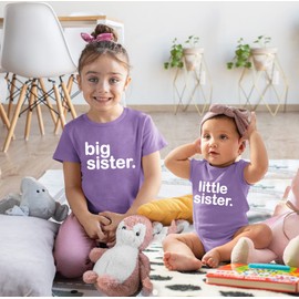 Conjunto de camisas a juego para niñas recién nacidas, Morado, Kid (5T) / Baby (NB)