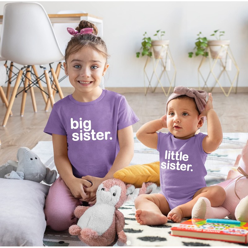Conjunto de camisas a juego para niñas recién nacidas, Morado,