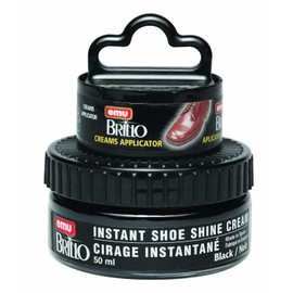 Moneysworth & Best Instant Shoe Shine Cream Kit with Dauber, Black, 50 ml