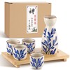 Skyley Japanese Sake Set with Tray Traditional Saki Cups Set