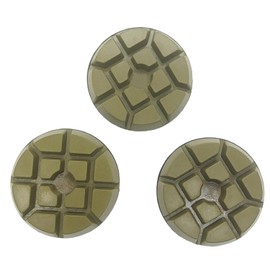 Concrete Floor Polishing Pucks Diamond Resin Disc for Terrazzo, Marble, Granite Floor, 3 Inch Hook and Loop Polishing Pad,3000# 3PCS