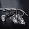 ZiWuark Matching Dragon Necklace Couples Viking Heart Necklace Jewelry for