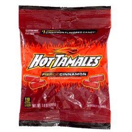 Hot Tamales Fierce Cinnamon Candy, 5oz Bag (Pack of 1) Cinnamon Candy, Gummy Candy, The Hampton Candy Company