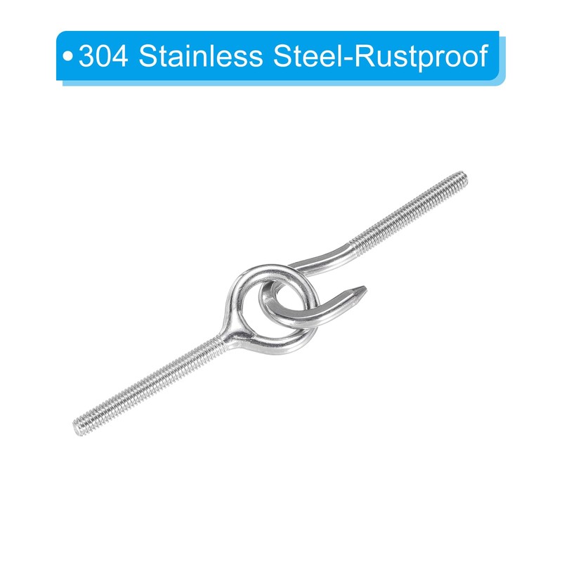 PATIKIL M4 Ring Eye Bolts, 3Pcs 304 Stainless Steel Lifting