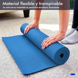 Tapete Yoga Pilates Fitness Ejercicio Portátil 10mm Grosor Varios Colores