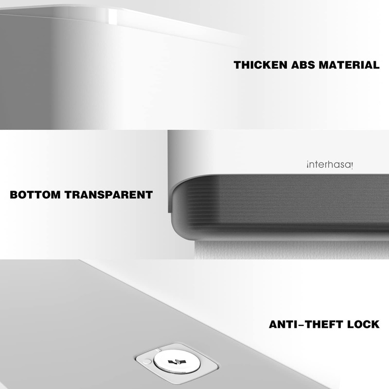 interhasa! Paper Towel Dispenser Wall Mounted, Adhesive Multifold Trifold c