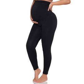 Takusun Maternity Seamless Fit Over the Belly Leggings Full Length Women Buttery Soft Casual for Women