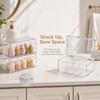 Vurixfo 4 Compartment Hair Accessories Organizer with Lid Clear Box
