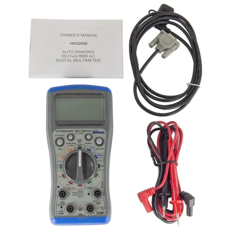 Digital Multimeter True RMS, Auto Ranging, RS-232 Connection