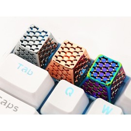 MECHKYP Metal Artisan Keycaps,CNC Zinc Alloy Custom Keycap,Mechanical Keycap,Unique Hollowed-Out Style,Gift Collection (Multicolor 02)