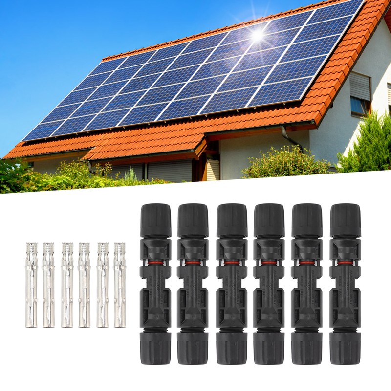 10 Sets Solar Panel Cable Connectors Waterproof Dustproof UV Resistant