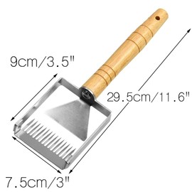 KINGLAKE Honey Uncapping Fork Iron Honeycomb Honey Scraper Wooden Handle Beekeeping Beekeeping Equipment Tool