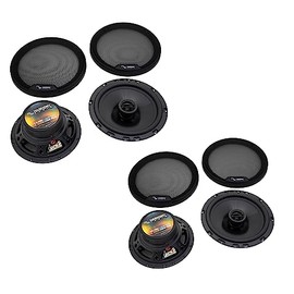 Harmony Audio R65 Compatible with Hyundai Elantra 2017-2020 with amp Speaker Replacement Front and Rear Car Audio Kit Bundle with Harness