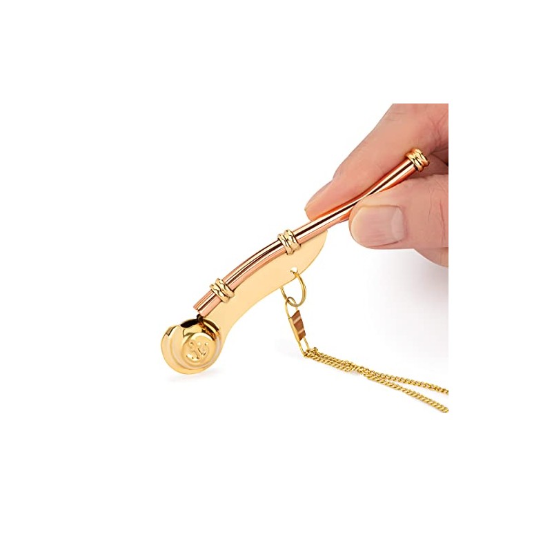 NKlaus 12 cm Maritime Boatsman Whistle with Chain 80 cm