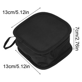 Acouto 9 Slots Nylon Filter Bag Case, Wallet Pouch Camera Lens Filter Carry Case Bag with Shoulder Strap Photography Accessory