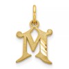 GlittersandGold 14k Letter M Initial Charm Bracelet Necklace