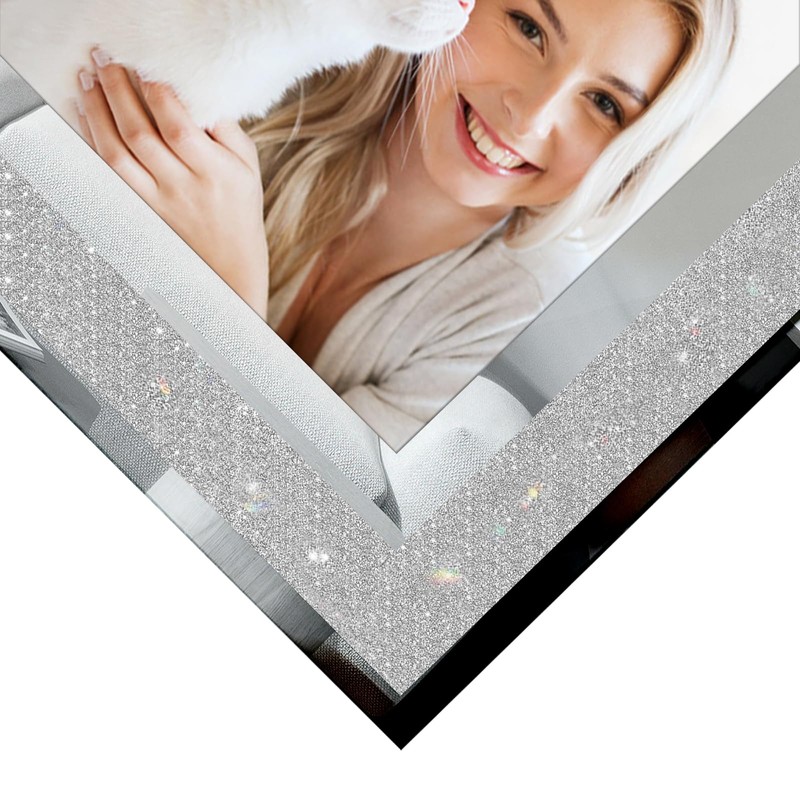 Egofine 5x7 Picture Frames Set of 4, Glass Picture Frames