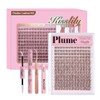Plume Brown Lashes Natural Lash ClustersWith Invisible Band DlY Lash