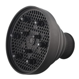Black Universal Collapsible Hair Dryer Diffuser Attachment- Salon Grade Styling Tools and Appliances, Lightweight Foldable Portable Travel Folding Design Fit Most of Blow Dryers for Personal Care