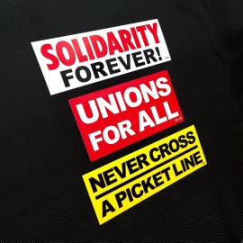 [3-Pack] SF U4A NCAPL Vinyl Bumper Stickers ( Worker Union Solidarity Forever )