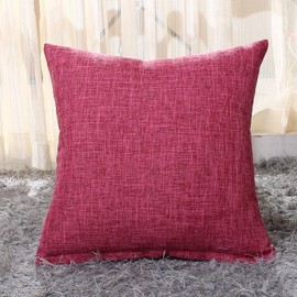 YunJeude Cushion Cover 15.7 x 15.7 inches (40 x 40 cm), Scandinavian 2 Piece Set, Stylish, Cute, Linen, Flax, Plain, Simple, Zipper, Interior, Home Decoration, Car, Room Decoration, Four Seasons