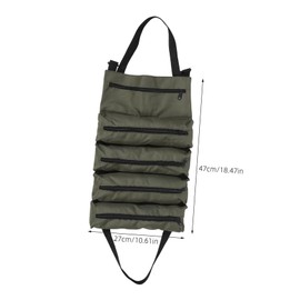 Operitacx Tool Roll Organizer Portable Tool Storage Bag with Stylish Efficient Roll Up Design for Easy Access for Car Storage Gardening Electrical and Woodworking Use