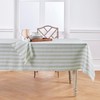 Solino Home Stripe Linen Tablecloth – 100% Pure Linen Sage